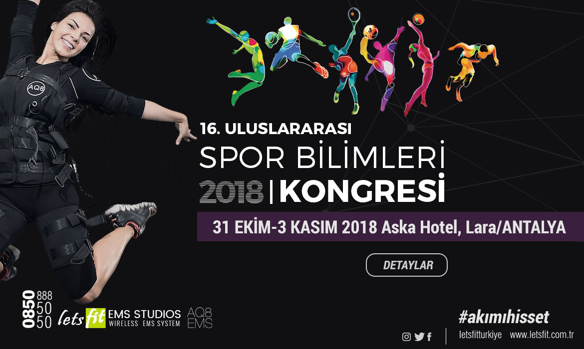 Spor Bİlimleri Kongresi, 31 Ekim -  3 Kasım 2018, Lara - Antalya